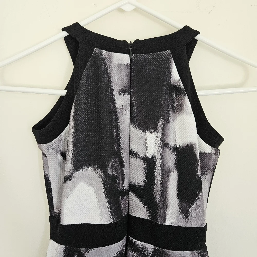 By Debra Black and White Halter Style Dress